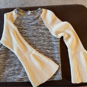 Dolan Cream and Gray Women's Sweater